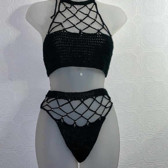 Pretty Little thing beaded crochet bikini - Picture 4 of 8